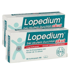 Lopedium akut bei akutem Durchfall 10 Hartkapseln Doppelpack